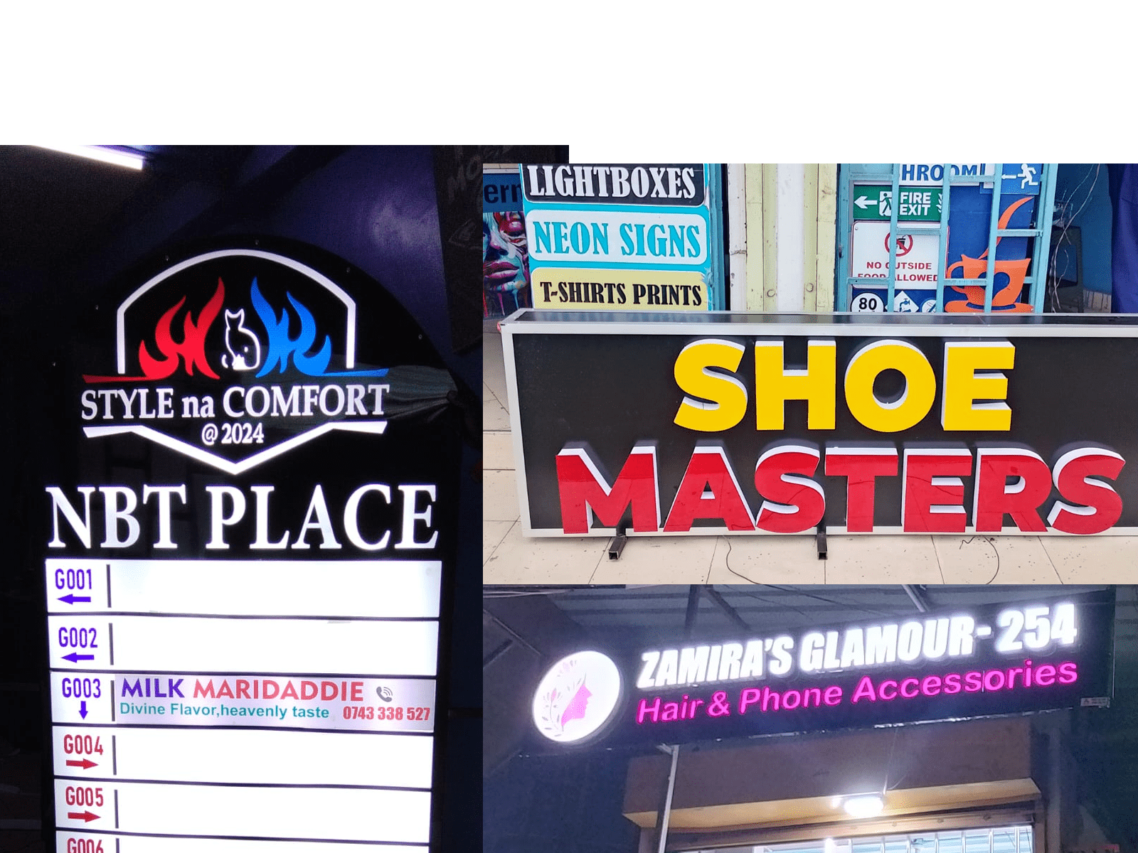 Aplus signs is a printing and branding company that specializes in: design artworks, printing stickers, banners, roll up banners, eulogy, business cards, posters, car branding, 2d, 3d, neon signs, light boxes, AI designs and all signage works in Kenya