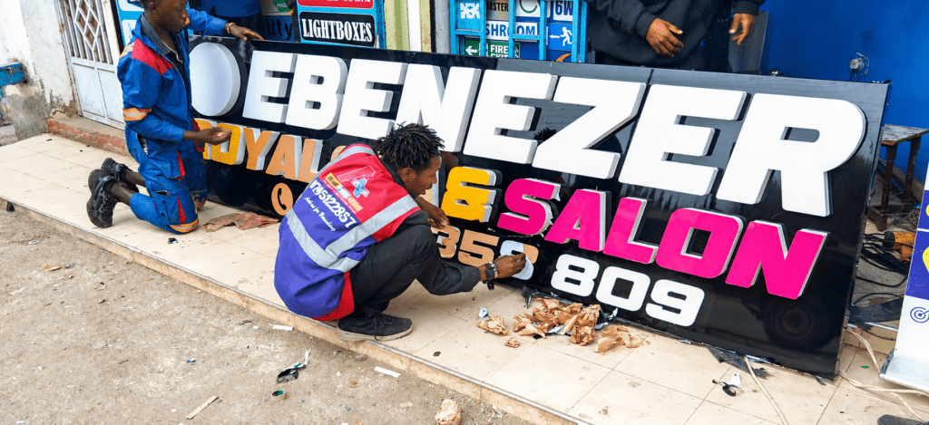 Aplus signs is a printing and branding company that specializes in: design artworks, printing stickers, banners, roll up banners, eulogy, business cards, posters, car branding, 2d, 3d, neon signs, light boxes, AI designs and all signage works in Kenya